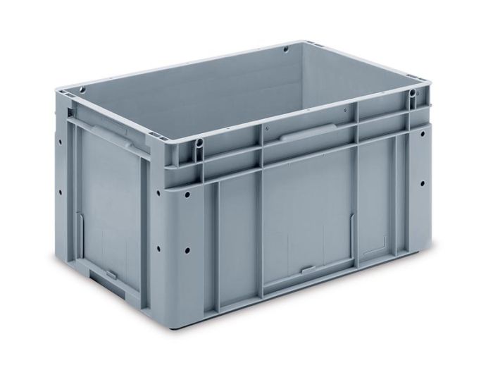 Bac plastique entrepôt automatisé 600x400x320 mm 63L fond couronne