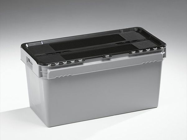 Bac navette charge lourde alimentaire 90 litres 80x40x40 cm GRIS