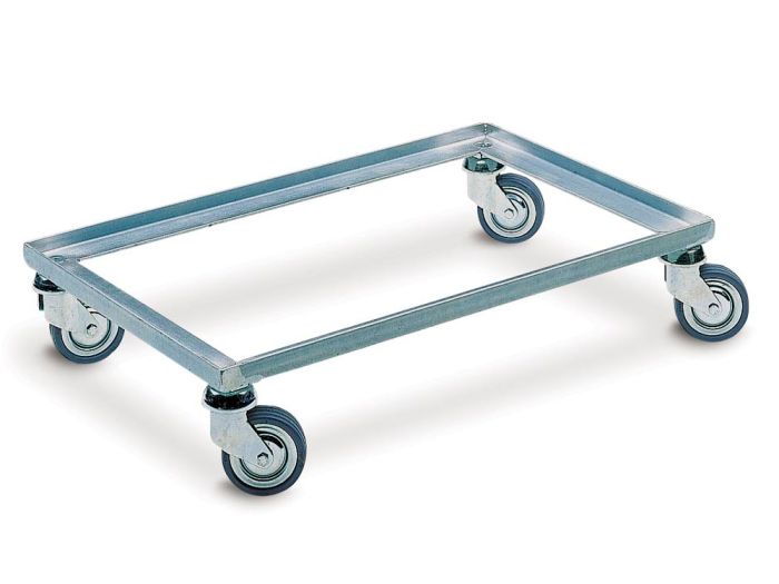 Chariot porte-bacs ESD 600x400 mm cadre galvanisé