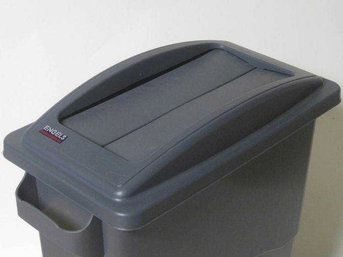 Couvercle à double clapet pour poubelle Ecosort GRIS