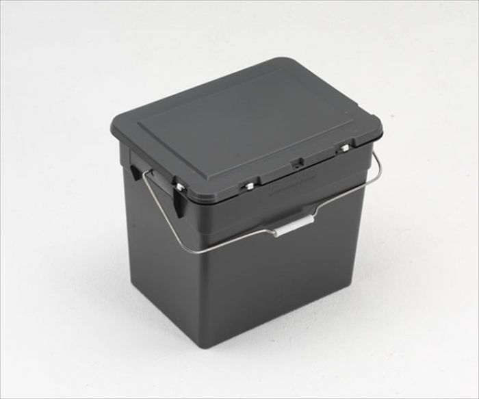 Bac déchets ménagers spéciaux avec anse 400x310x360 mm 30 lt gris