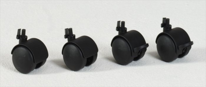 Jeu de roulettes ø50 mm pour poubelle tri sélectif BUREAU