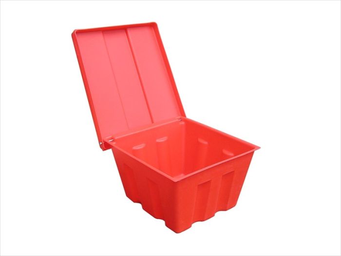 Bac à sel/matériaux d'absorption 100 litres, rouge