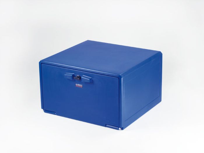 Top case pizza livraison vélo ou scooter 85 litres 57x55x33 cm BLEU