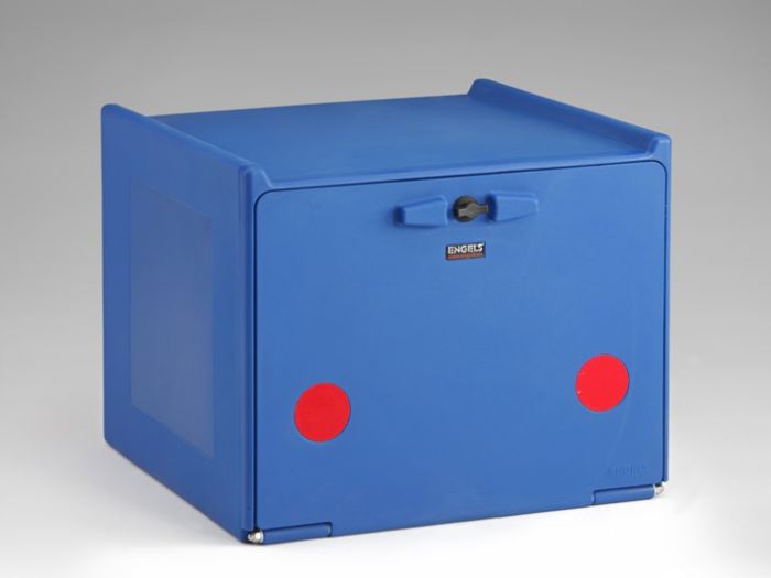 Caisse de livraison scooter isotherme  90 litres 56x52x44 cm BLEU