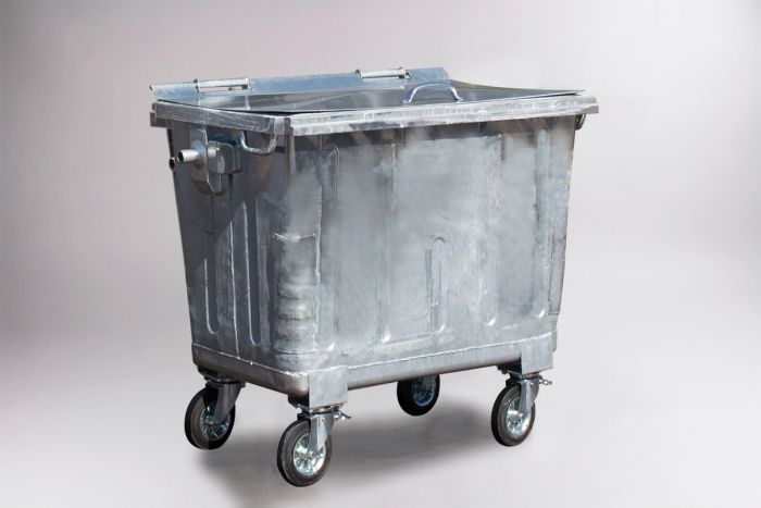 Conteneur poubelle métallique 660 litres