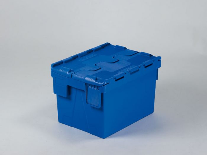 Bac plastique couvercle crocodile 21 lt 400x300x265 mm bleu