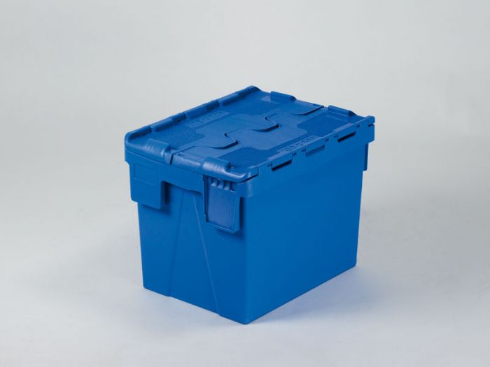 Bac plastique couvercle crocodile 25 lt 400x300x306 mm bleu