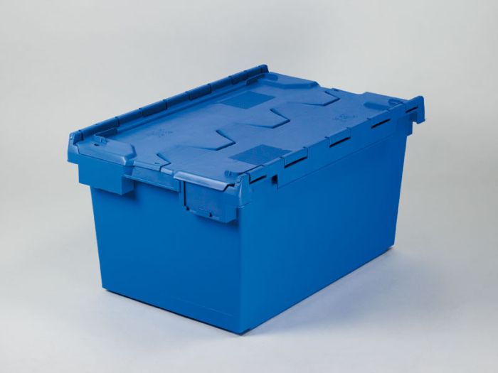 Grand bac navette avec couvercle 71x46x37 cm 80 litres BLEU