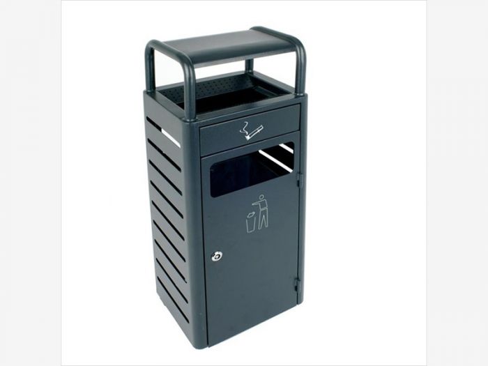 Poubelle extérieur avec cendrier 330x280x880 mm 2,3 lt antracite