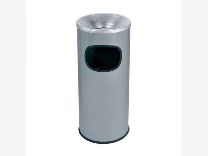 Cendrier colonne extérieur avec poubelle ø25x65cm 30 lt gris argent