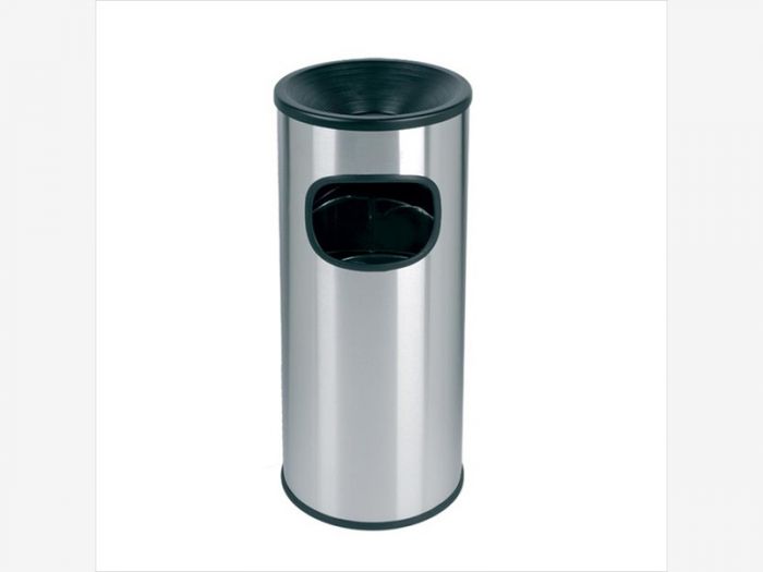 Cendrier colonne extérieur avec poubelle ø25x65cm 30 lt inox mat