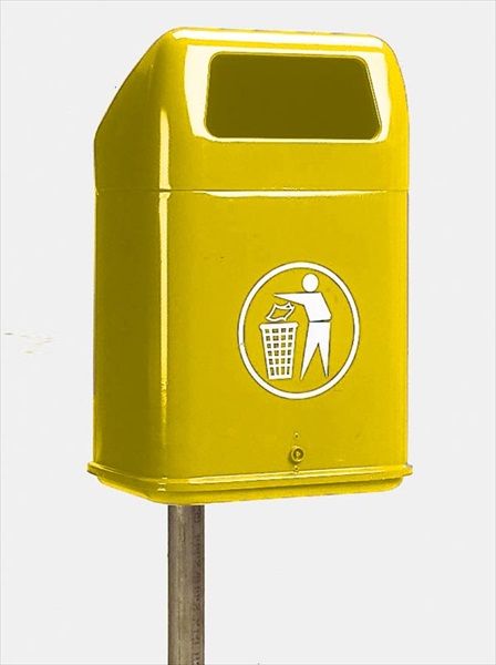 City Poubelle 60 litres ignifugée jaune