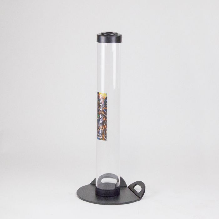 Tube à piles, ø12x80cm, 9 lt transparent