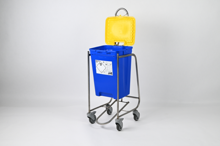 Chariot fût DASRI 30 litres, 50 litres et 60 litres en inox