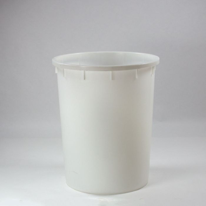 Seau plastique 200 litres BLANC