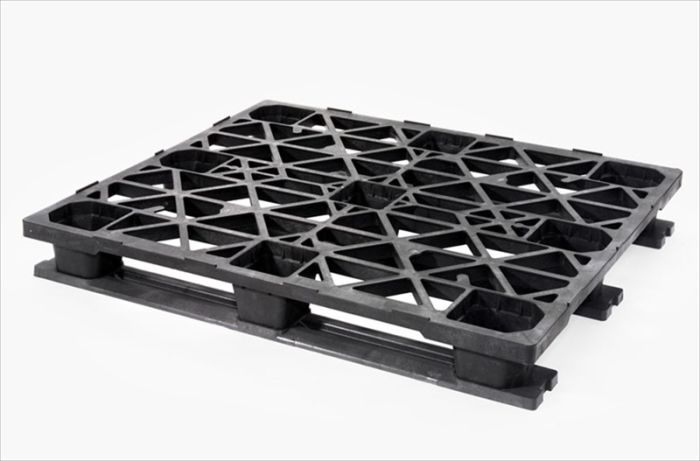 Palette plastique perdue 3 semelles 1200x1000x150 mm PO noir