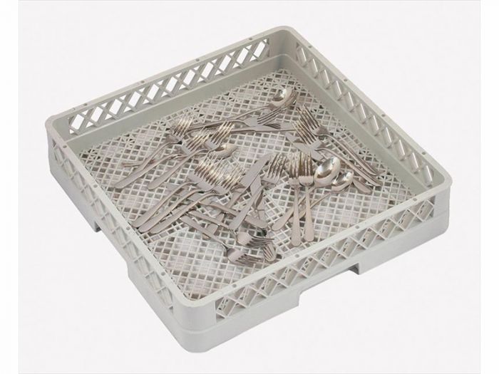 Panier couvert lave vaisselle 500x500x100 mm fines mailles pour couverts