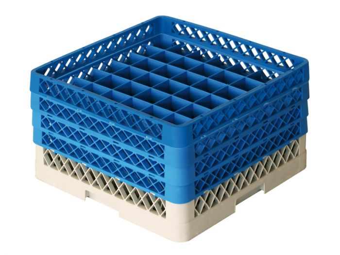 Casier lave-vaisselle 500x500x260 mm avec 49 compartiments ø63