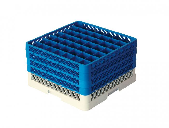 Casier lave-vaisselle professionel 500x500x260 mm avec 49 compartiments ø63