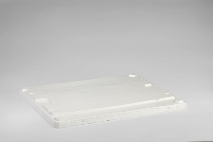 Couvercle caisse palette alimentaire 120x100 cm BLANC
