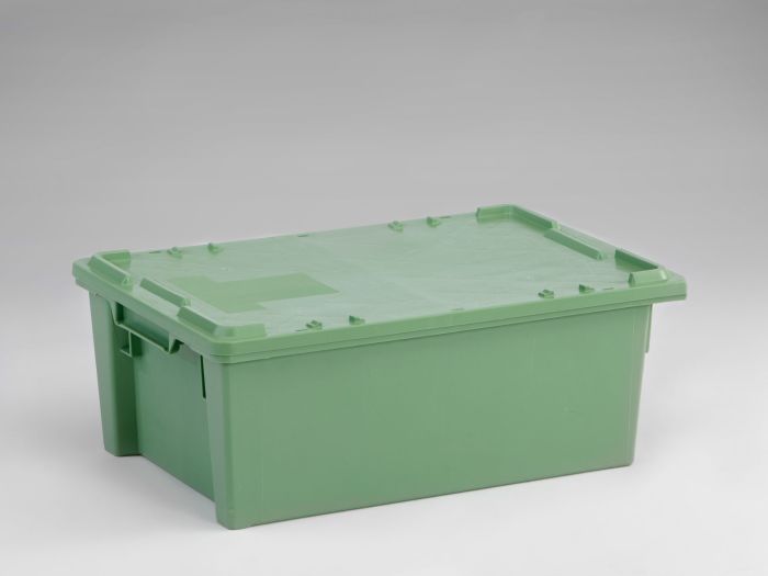 Couvercle caisse plastique gerbable emboitable 600x400 mm VERT