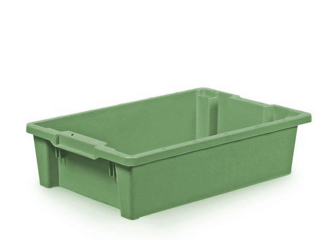Caisse gerbable emboîtable Allibert 60x40x15 cm 25 litres VERT