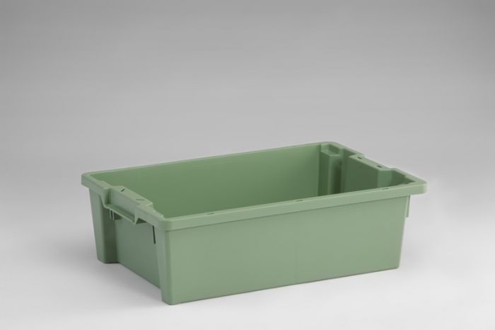 Bac gerbable emboitable alimentaire 600x400x180 mm 32 lt vert