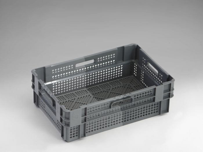 Bac gerbable emboitable alimentaire ajouré 600x400x190 mm 38 lt