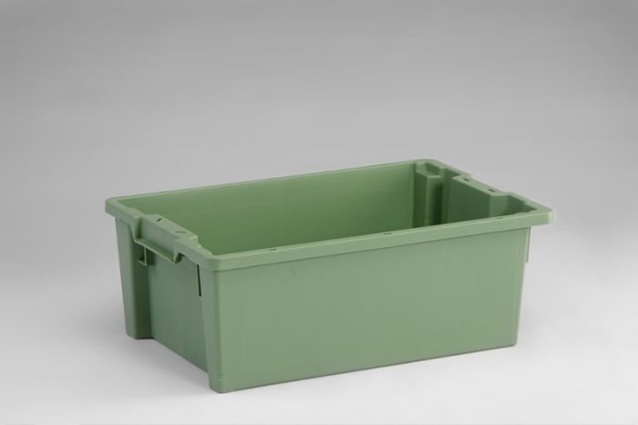 Bac gerbable emboitable alimentaire 600x400x220 mm 40 lt vert