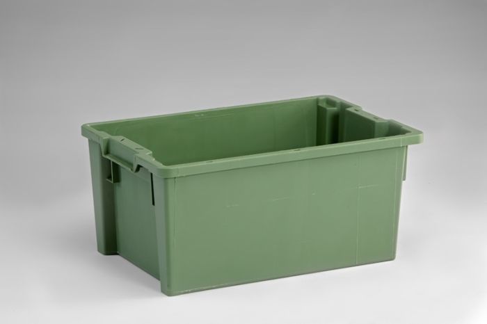 Bac gerbable emboitable alimentaire 600x400x270 mm 50 lt vert