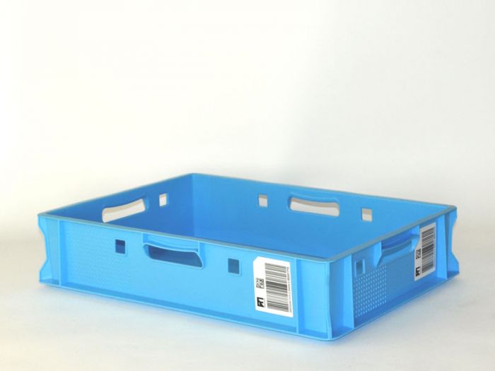 Bac plastique pour viande Euronorm E1 Performance 600x400x126 mm bleu