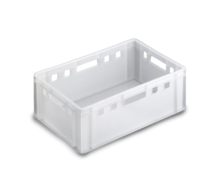 Bac plastique euronorme à viande 600x400x200 mm 35 litres blanc