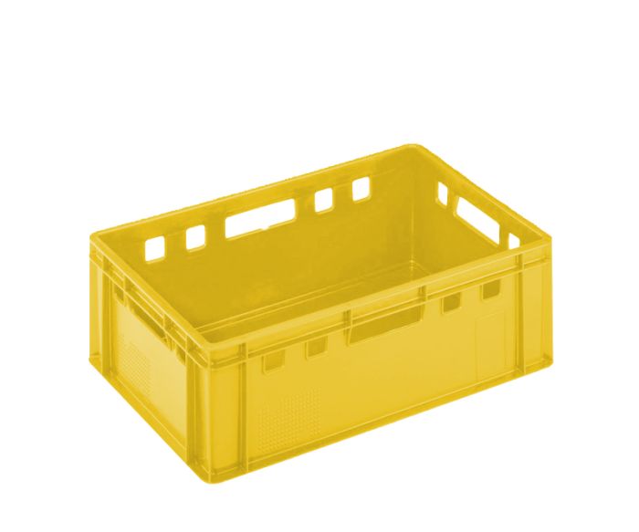 Bac plastique euronorme à viande 600x400x200 mm 35 litres jaune