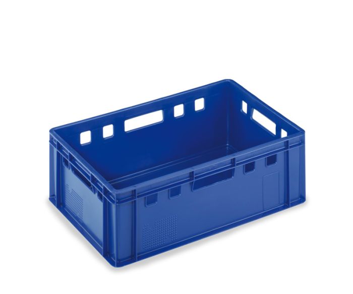 Bac plastique euronorme à viande 600x400x200 mm 35 litres bleu