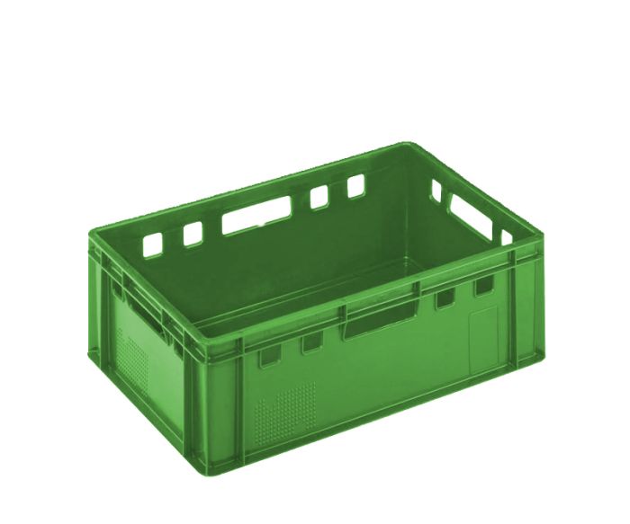 Bac plastique euronorme à viande 600x400x200 mm 35 litres vert