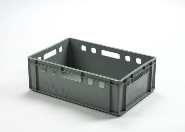 Bac plastique euronorme à viande 600x400x200 mm 35 litres gris