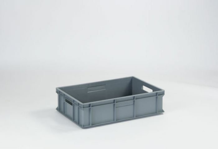 Caisse plastique gerbable alimentaire 600x400x150 mm 29L Classic GRIS