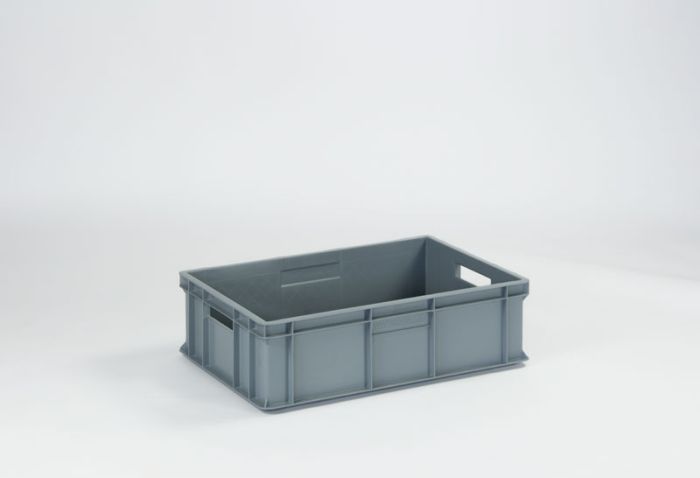 Caisse plastique gerbable alimentaire 600x400x170 mm 33L Classic GRIS