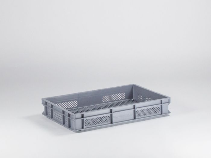 Bac gerbable ajouré norme Europe alimentaire 600x400x100 mm 18L