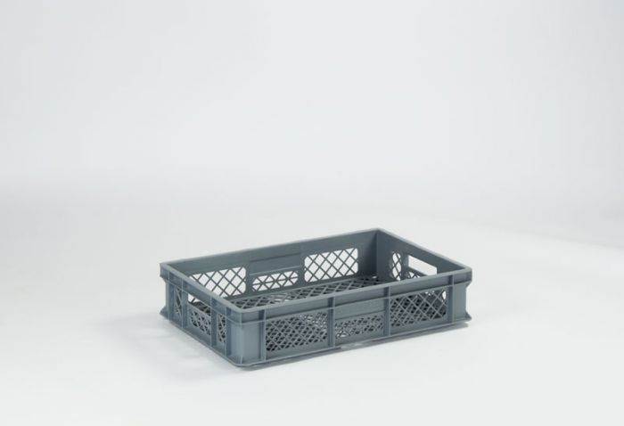 Bac plastique gerbable ajouré norme Europe alimentaire 600x400x130 mm 24L Perfobox