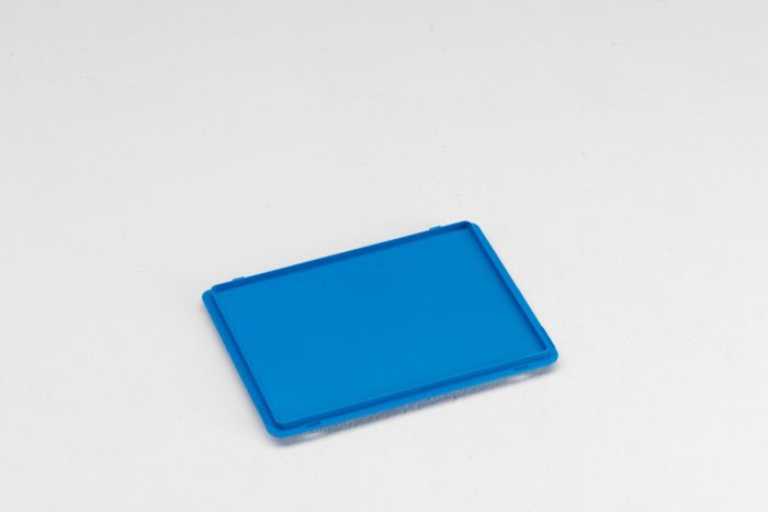 Couvercle caisse plastique à charnière 400x300 mm BLEU