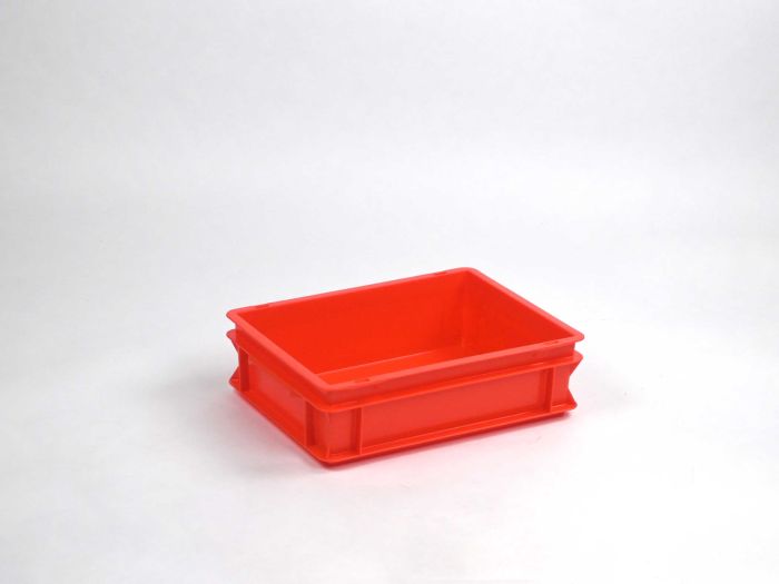 Bac gerbable 400x300x120 mm 10L poignées fermées PP alimentaire ROUGE
