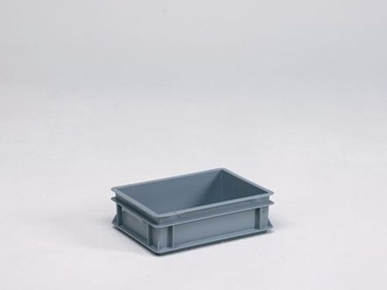 Bac alimentaire gerbable norme Europe 400x300x120 mm 10L Normbox GRIS