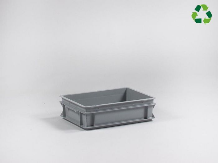 Bac gerbable E-line 400x300x120 mm 10L GRIS PP recyclé