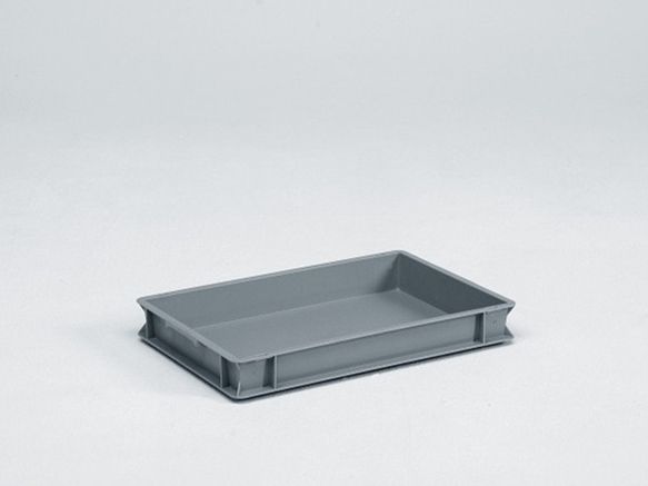 Bac plat gerbable 60x40x7 cm 14L Normbox GRIS