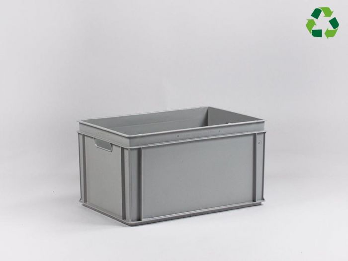Bac gerbable E-line 600x400x330 mm 60L GRIS PP recyclé