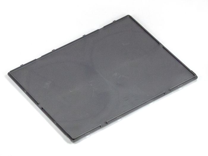 Couvercle caisse plastique à charnière 800x600 mm GRIS foncé