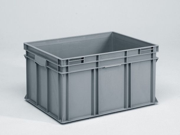 Grand bac gerbable norme Europe alimentaire 800x600x425 mm 175L Normbox GRIS