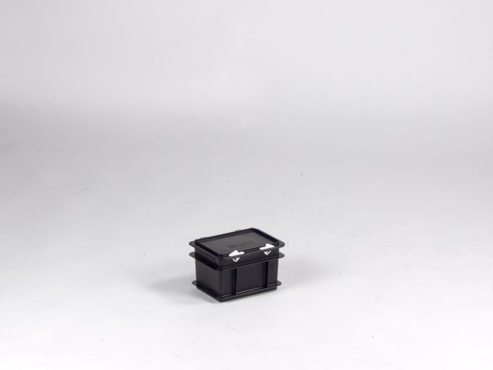 Petit bac ESD gerbable avec couvercle 200x150x135 mm